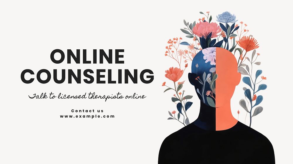 Online counseling blog banner template
