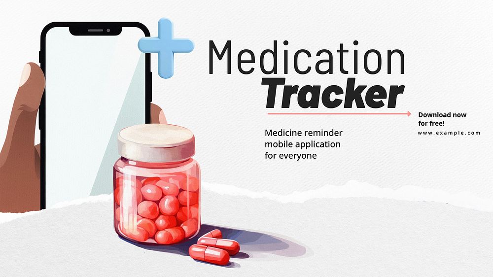 Medication tracker blog banner template