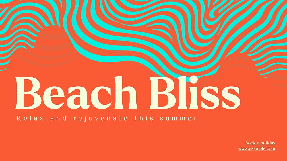 Beach holiday blog banner template