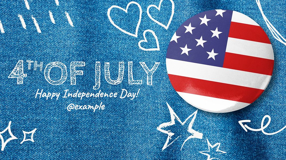 Independence Day blog banner template