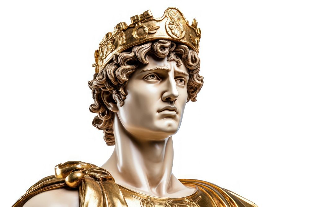 Greek sculpture david wearing vintage gold crown accessories accessory treasure.