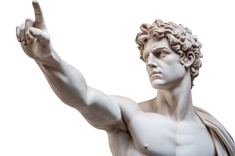 Greek sculpture david hand waving person statue adult.
