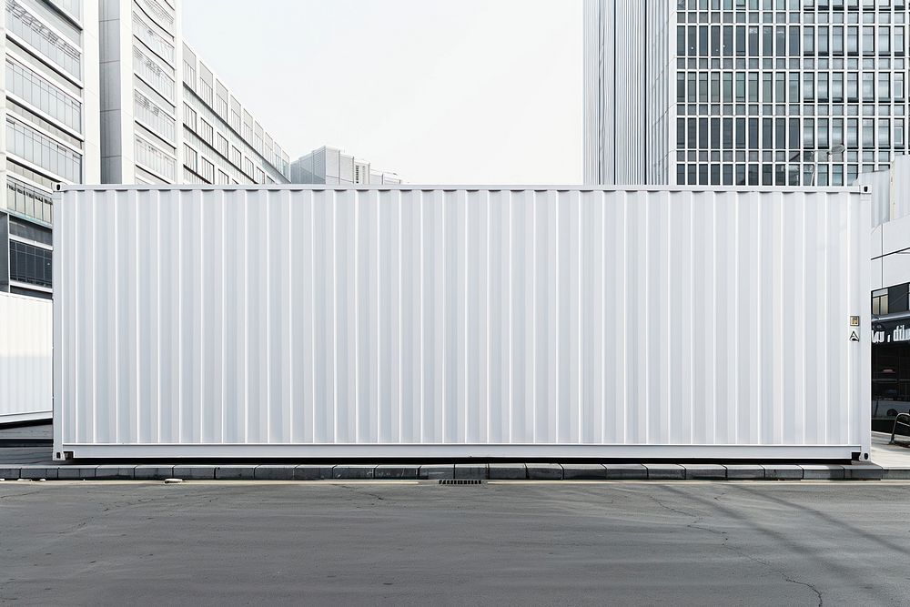 Container wall mockup transportation automobile furniture.
