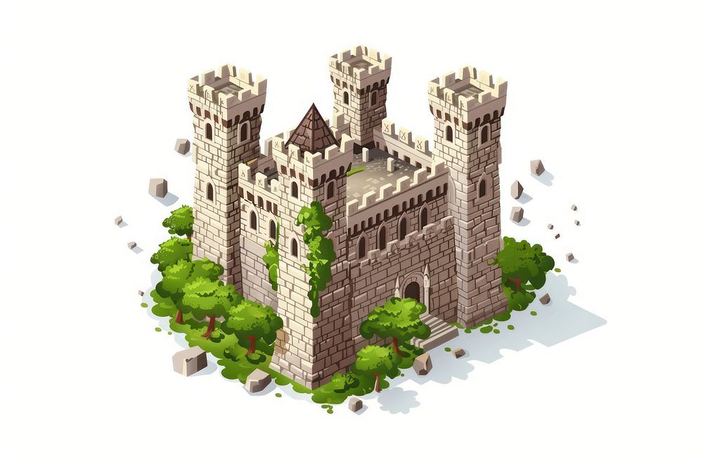 Castle illustration architecture building fortress.