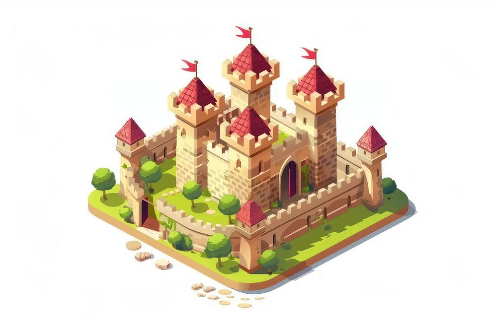 Castle illustration architecture building fortress.