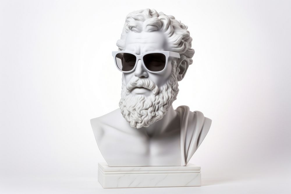 Greek sculpture angle wearing sunglasses accessories photography accessory.