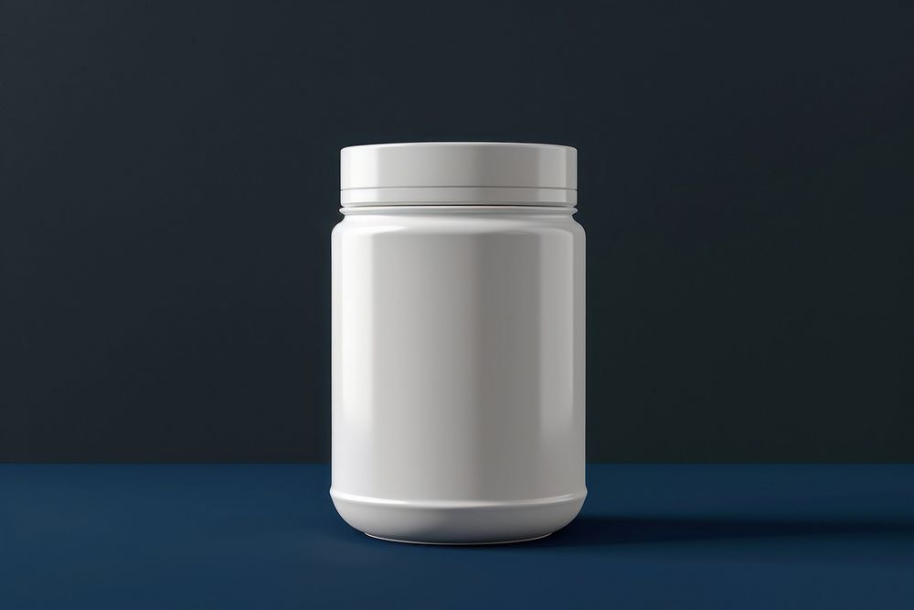Protein jar mockup beverage drink milk.