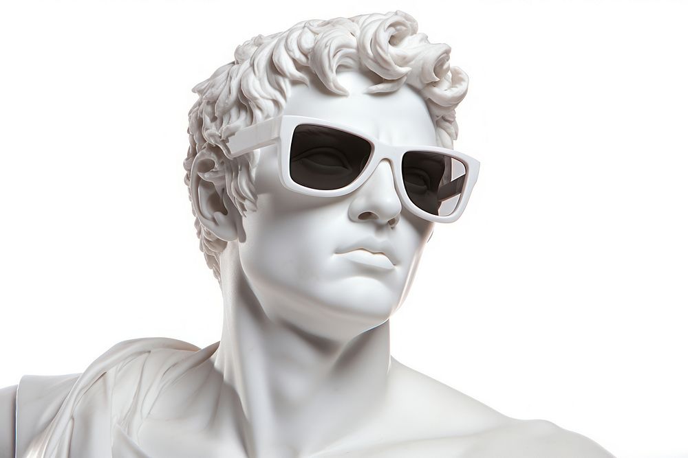 Greek sculpture angle wearing sunglasses accessories accessory goggles.