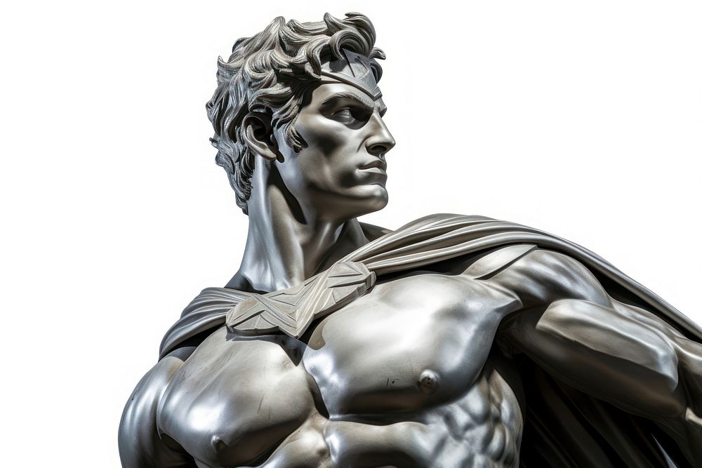 Greek sculpture super hero person statue human.