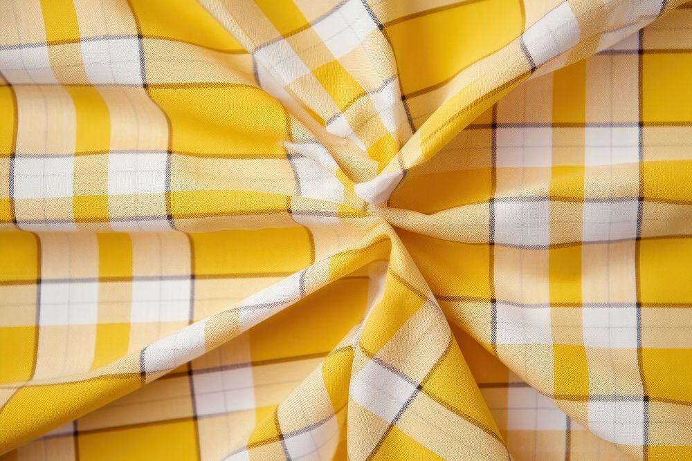 Yellow and white plaid pattern tablecloth tartan person.