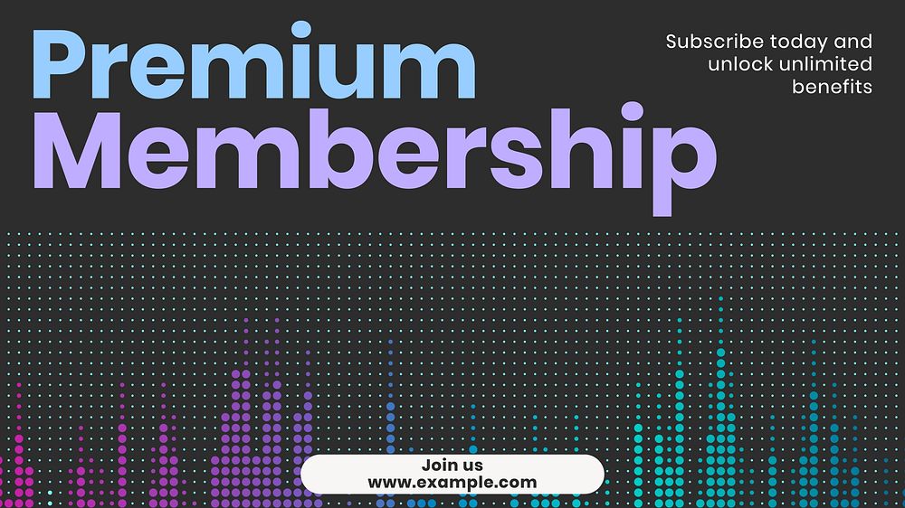 Premium membership blog banner template