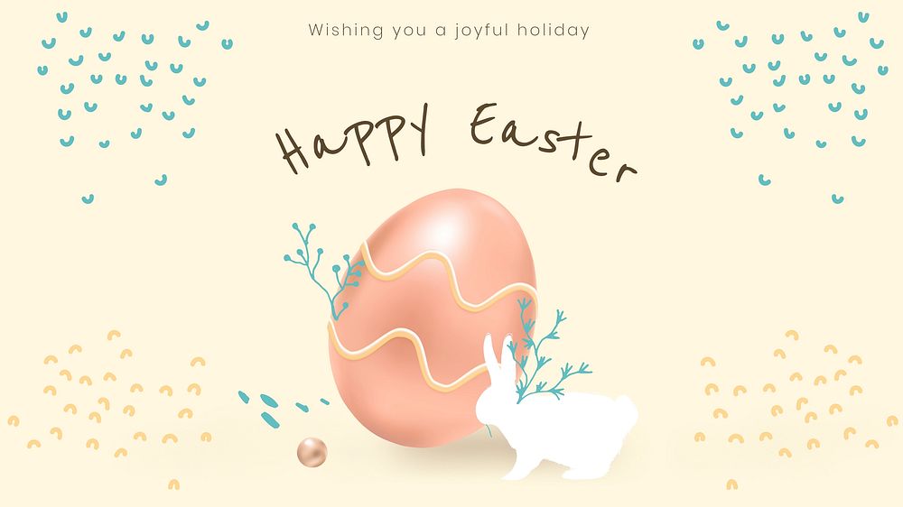 Happy Easter blog banner template,  text & design