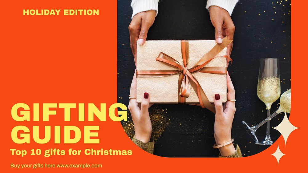 Gifting guide blog banner template ad