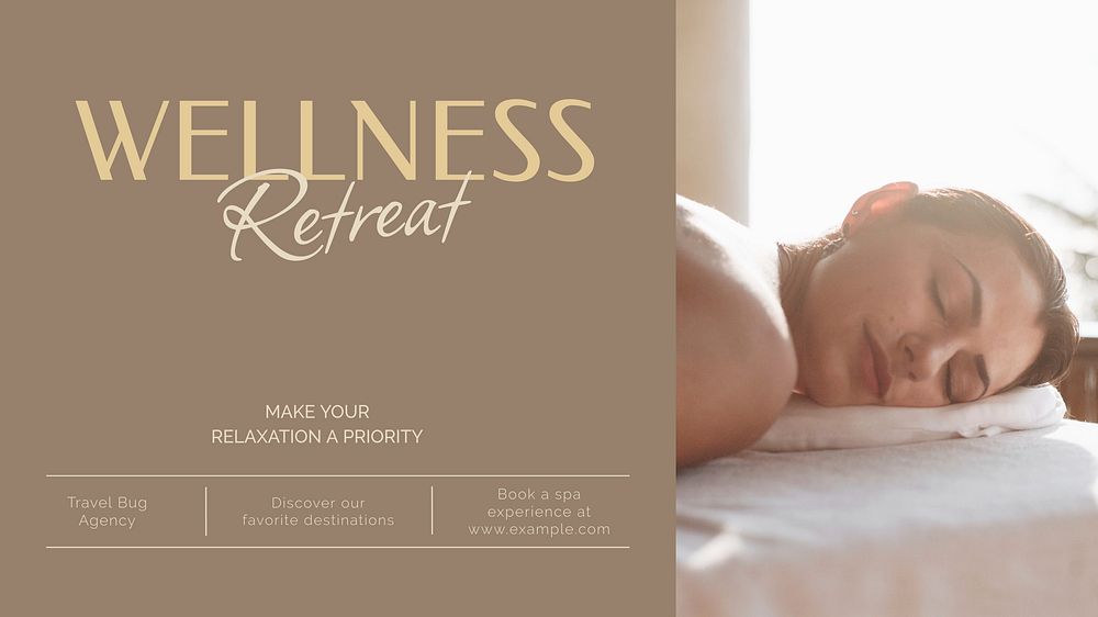 Wellness retreat blog banner template