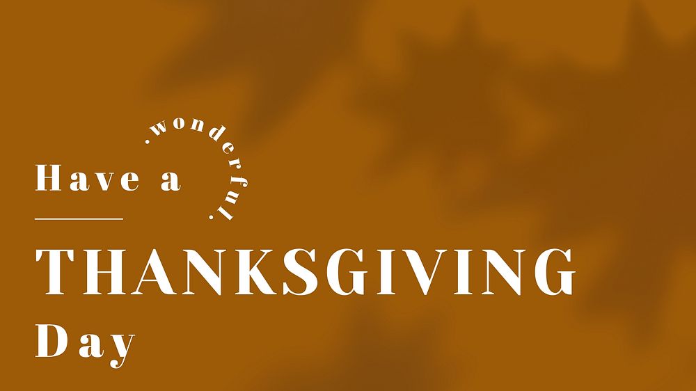 Thanksgiving greeting presentation template