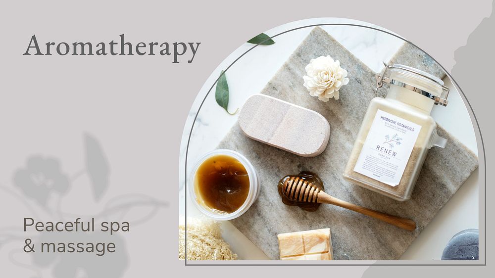 Aromatherapy presentation template, minimal design