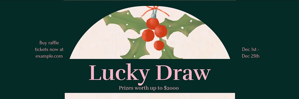 Christmas lucky draw email header template