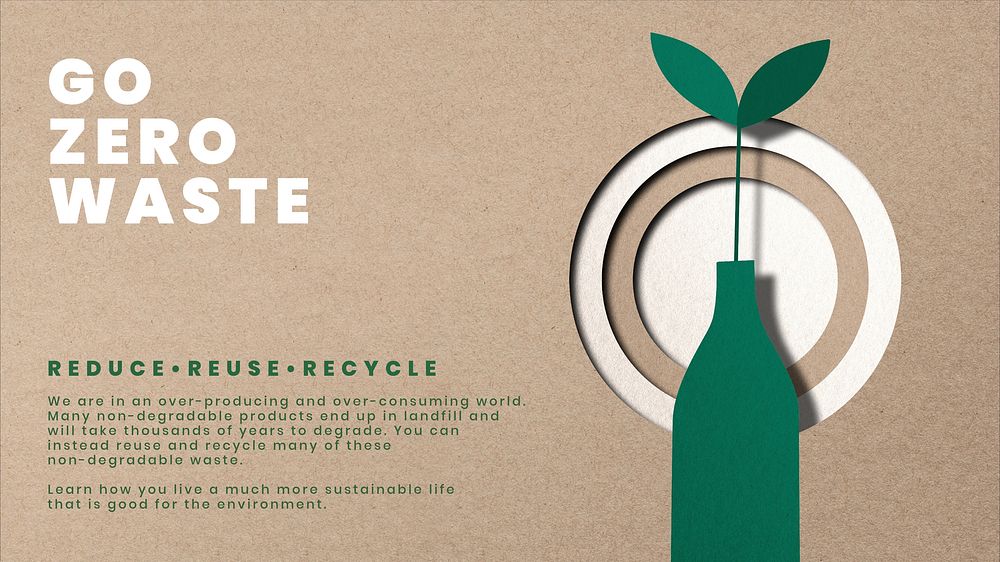Zero waste blog banner template