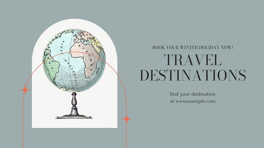 Travel destinations blog banner template