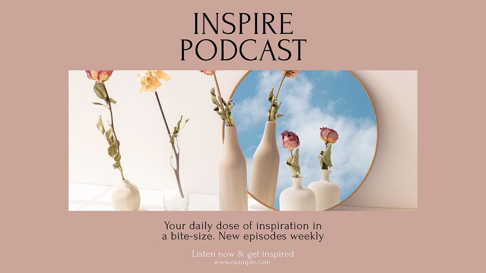 Inspire podcast Facebook cover template