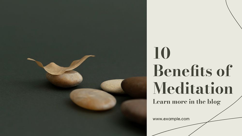 Meditation benefits blog banner template