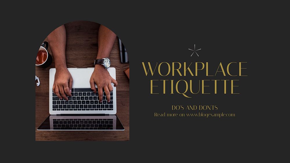 Workplace etiquette blog banner template