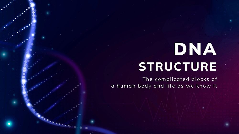 DNA structure biotechnology Facebook cover template