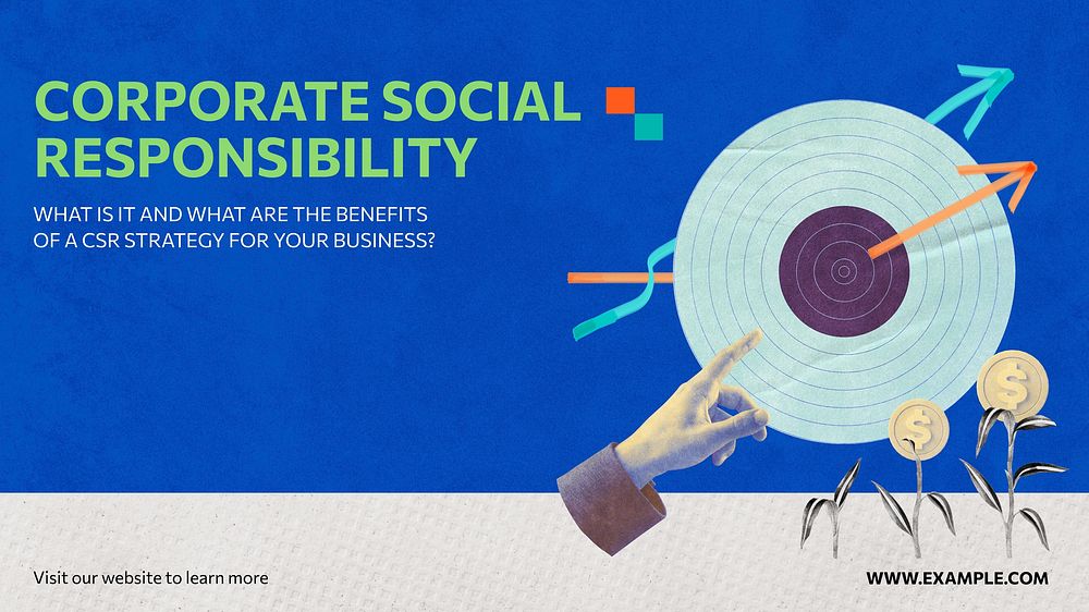 Corporate social responsibility blog banner template & design