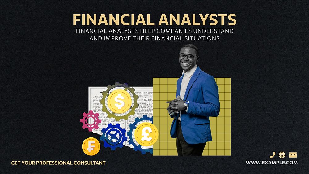 Financial Analysts blog banner template & design
