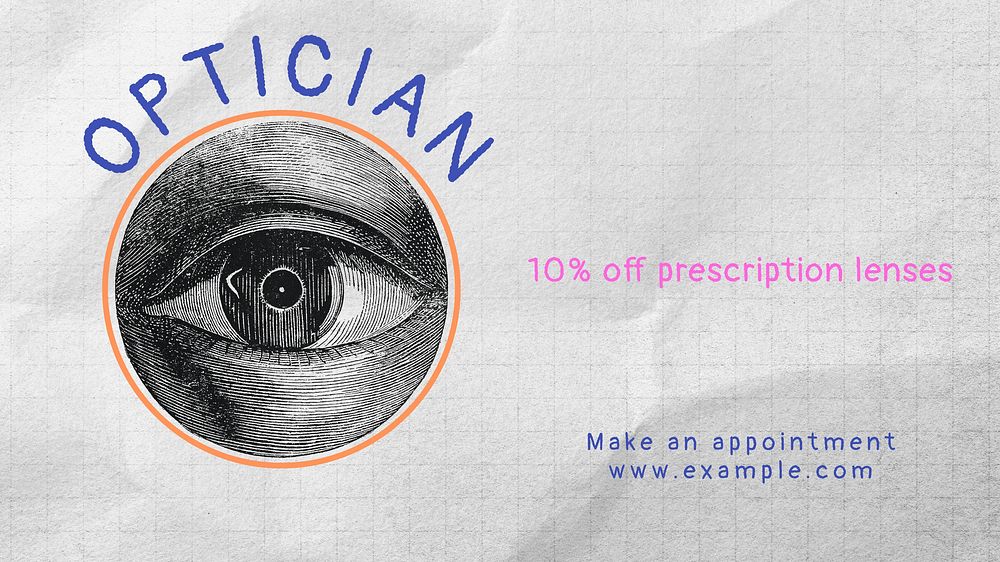 Optician blog banner template & design