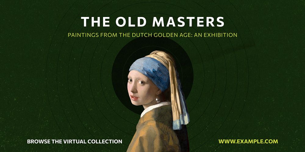 Old masters Twitter ad template