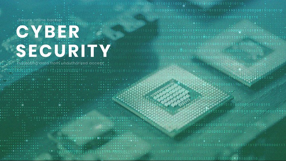 Cyber security blog banner template,  technology design