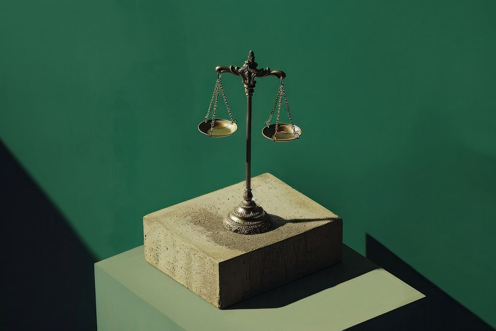 Court law bronze scale bell.