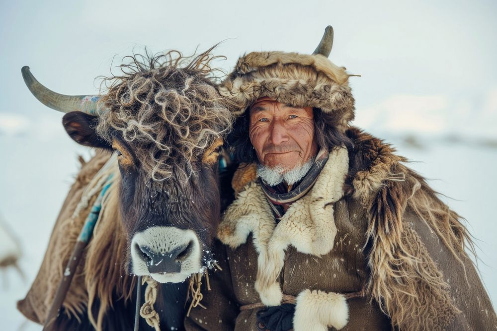 A Mongolian nomad livestock person female.