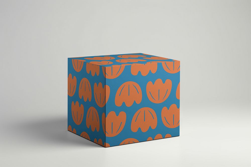 Orange floral craft box