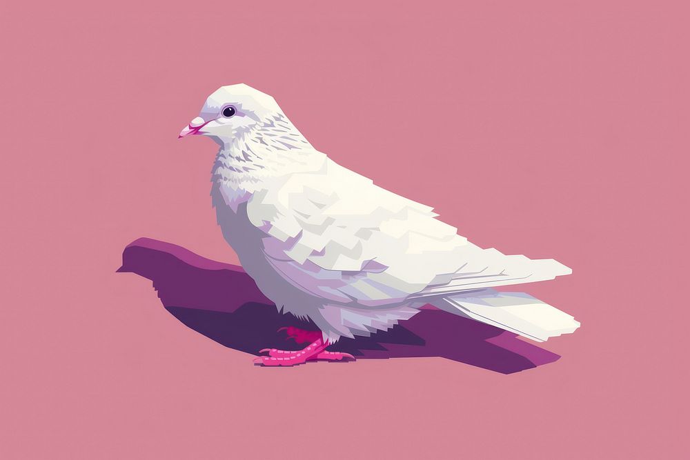 Dove pixel animal pigeon bird.