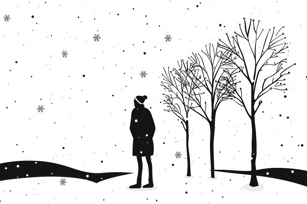 Winter weather drawing illustrated publication.