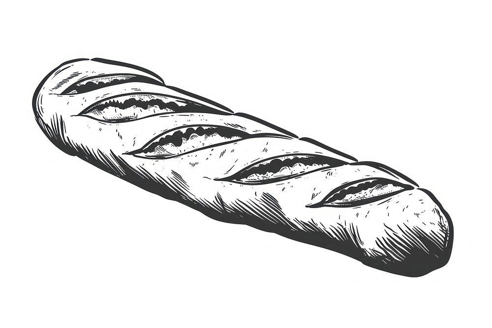 Baguette illustrated drawing animal.