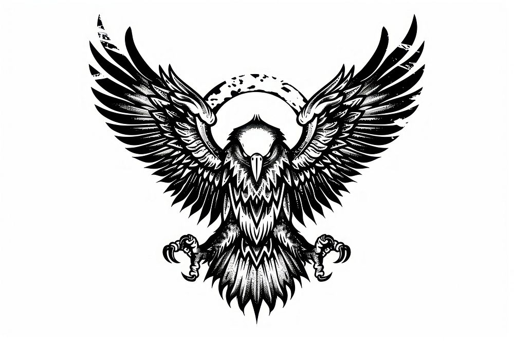 Eagle chandelier emblem symbol.