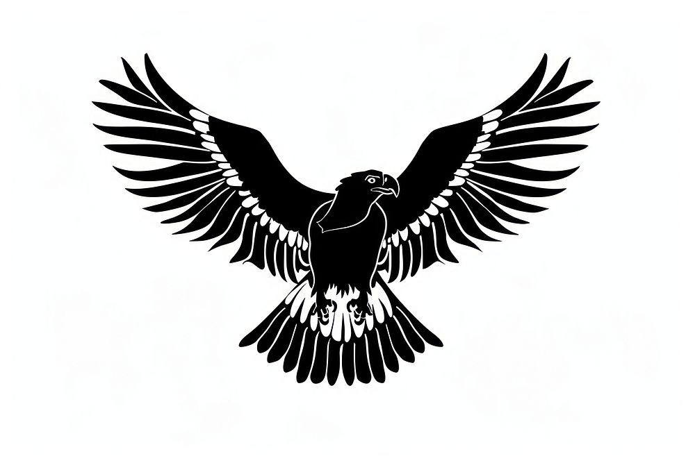 Eagle blackbird agelaius stencil.