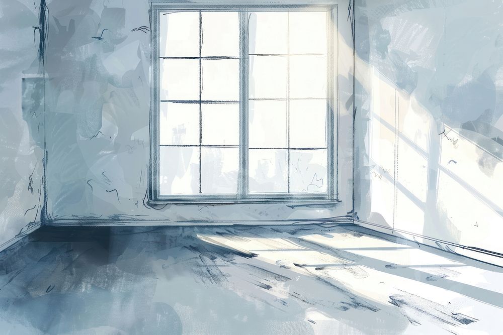 Empty room window.