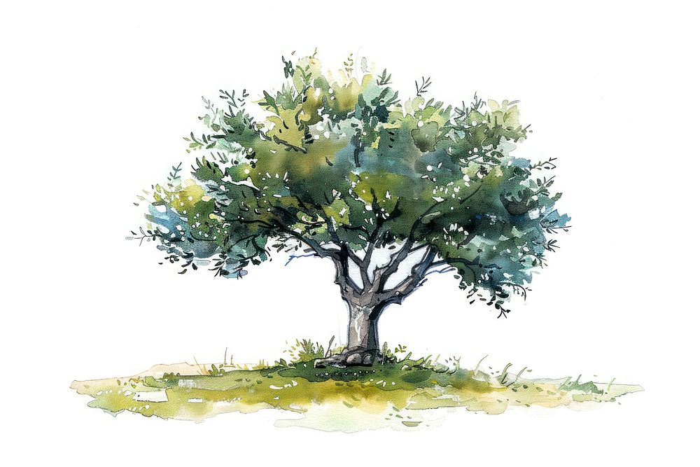 Olive tree art sycamore painting.