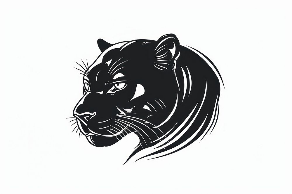 Panther wildlife leopard stencil.