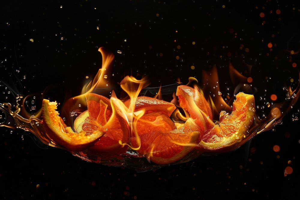 Fruit fire flame invertebrate produce lobster.