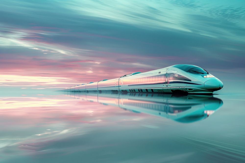 Photography of high-speed train transportation railway vehicle.