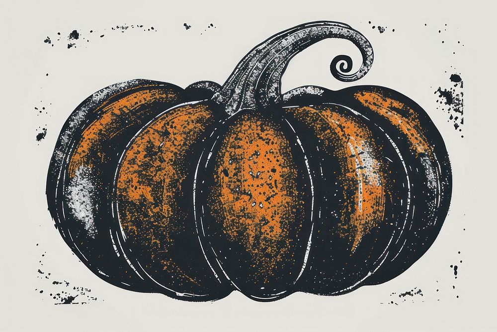 Pumpkin with curly stem ammunition vegetable weaponry.