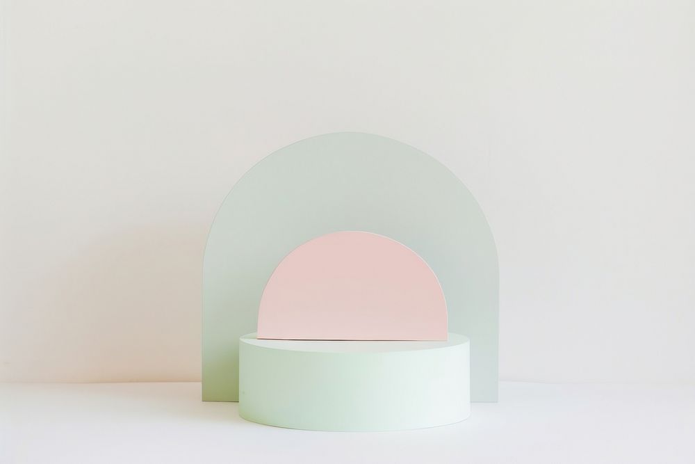 Pastel geometry shape architecture furniture bathing.