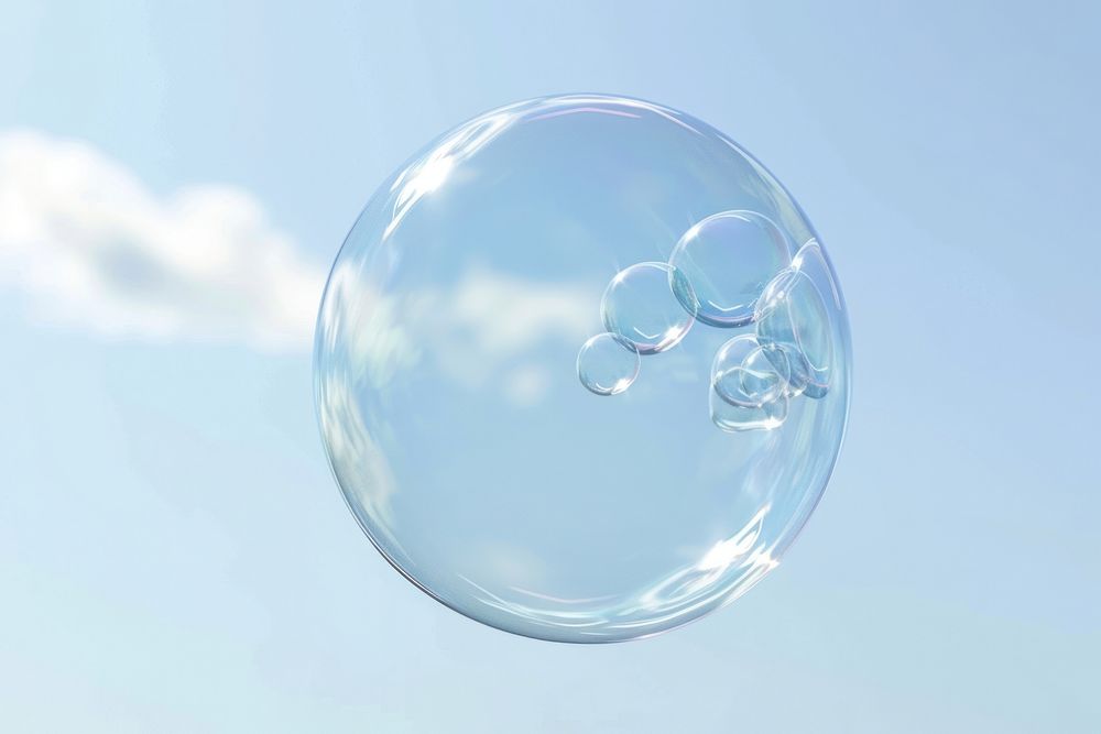 Bubble floating in the air.