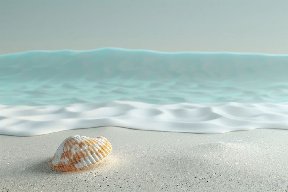 Beach close up illustration seashell invertebrate shoreline.