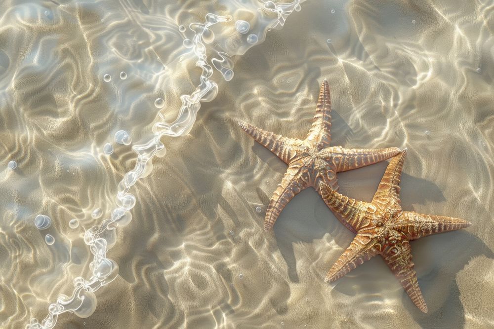 Starfish on the sand beach invertebrate weaponry animal.